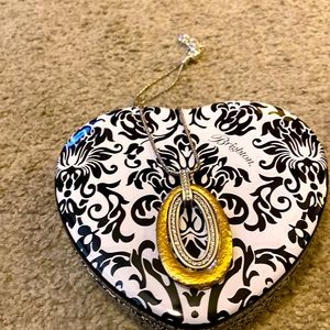 Brighton 2 Tone Oval Necklace